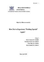 Referāts 'How Not to Experience “Nothing Special” Again (Report in Macroeconomics)', 1.