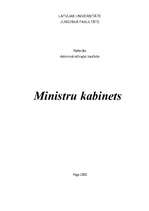Referāts 'Ministru kabinets', 1.