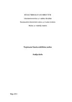 Referāts 'Uzņēmuma finanšu stabilitātes analīze', 1.