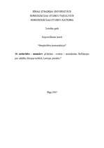 Konspekts 'Refleksijas par citādību Eiropas kultūrā. Latvijas piemērs', 1.