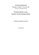 Konspekts 'Pirmsskolas izglītības 3.posma muzikālais materiāls muzikālajai darbībai mūzikas', 1.