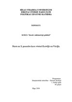 Referāts 'Skats uz Otrā pasaules kara vēsturi Latvijā un Vācijā', 1.