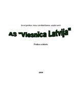 Prakses atskaite 'A/s viesnīca "Latvija"', 1.