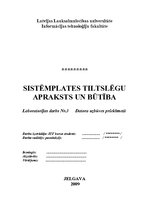 Paraugs 'Sistēmplates tiltslēgu apraksts un būtība', 1.