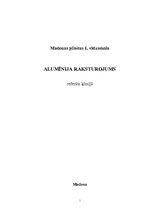 Referāts 'Alumīnija raksturojums', 1.