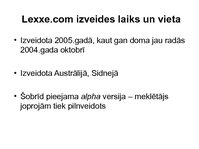 Prezentācija 'Meklētāja Lexxe analīze, raksturojums', 4.