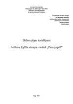 Eseja 'Dzīves jēgas meklējumi Anšlava Eglīša atmiņu romānā "Pansija pilī"', 1.