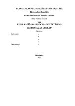 Referāts 'Risku vadīšanas procesa novērtējums uzņēmumā AS "Biolat"', 1.