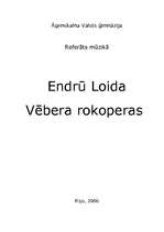 Referāts 'Endrjū Loida Vēbera rokoperas', 1.