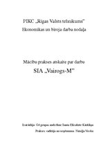 Prakses atskaite 'Mēneša prakses atskaite grāmatvedībā', 1.