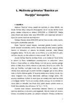 Konspekts 'L.Mušinska grāmatas "Baznīca un liturģija" konspekts', 1.
