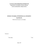 Referāts 'Studiju un darba apvienošana LLU studentu skatījumā', 1.