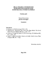 Konspekts 'Sociālie institūti: izglītība, komunikācija un masu mediji', 1.