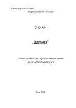 Referāts 'Banketa organizēšana', 1.