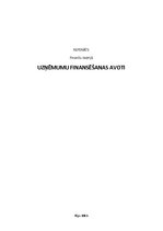 Referāts 'Uzņēmumu finansēšanas avoti', 1.
