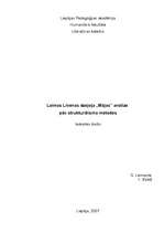 Eseja 'Laimas Līvenas dzejoļa "Mājas" analīze pēc strukturālisma metodes', 1.