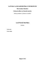 Referāts 'Latvijas Banka', 1.