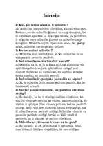 Konspekts 'Intervija. Mīlestība', 1.