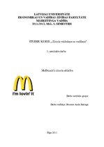 Referāts 'Zīmola "McDonald’s" attīstība', 1.