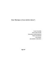 Eseja 'Ekoloģija un Zemes dzīves nākotne', 1.