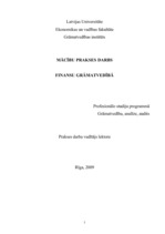 Prakses atskaite 'Prakses atskaite finanšu grāmatvedībā', 1.