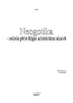Referāts 'Neogotika - neliela pērle Rīgas arhitektūras ainavā', 1.