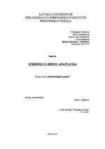 Referāts 'Spriedze un bērnu adaptācija', 1.
