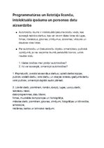 Konspekts 'Programmatūras un lietotāja licenču, intelektuālā īpašuma un personas datu aizsa', 1.