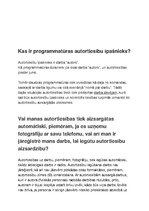 Konspekts 'Programmatūras un lietotāja licenču, intelektuālā īpašuma un personas datu aizsa', 3.