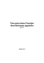 Referāts 'Vīna gatavošana Francijas dienvidrietumu apgabalos', 1.