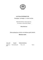 Diplomdarbs 'Bērna pašapziņas attīstības veicināšana agrīnā bērnībā', 1.