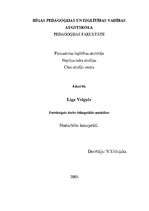 Konspekts 'Bilingvālās nodarbības pirmsskolai', 1.