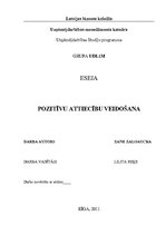 Eseja 'Pozitīvu attiecību veidošana', 1.