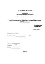 Referāts 'Latvijas uzņēmuma darbība starptautiskajā tirgū. BTA Draudimas', 1.