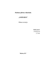 Eseja 'Filmas "Samsara" recenzija', 1.