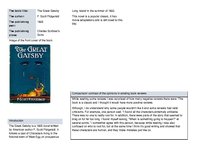 Konspekts 'The Book "The Great Gatsby"', 1.