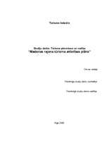 Referāts 'Madonas rajona tūrisma attīstības plāns', 1.