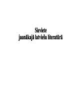 Referāts 'Sieviete jaunākajā latviešu literatūrā', 1.