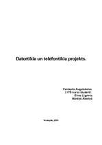 Referāts 'Datortīkla, telefontīkla projekts', 1.