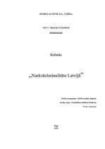Referāts 'Narkokriminalitāte Latvijā', 1.