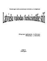 Konspekts 'Latviešu valodas funkcionālie stili', 1.