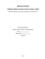 Biznesa plāns 'AI klientu atbalsta asistenta ieviešana Latvijas e-veikalā', 1.