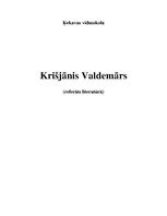 Referāts 'Krišjānis Valdemārs', 1.