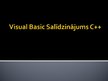 Prezentācija 'Visual Basic un C++ salīdzināšana', 1.