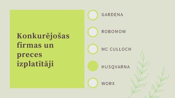 Prezentācija 'Prezentācija ekonomikā- Robotizētie zāles pļāvēji', 7.