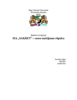 Referāts 'SIA "Sakret" - sauso maisījumu rūpnīca', 1.