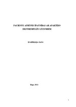 Referāts 'Pacientu ar apakšējo ekstremitāšu lūzumiem aprūpes īpatnības', 1.