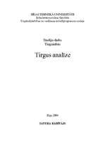 Referāts 'Tirgus analīze', 1.