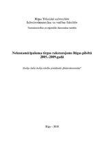 Referāts 'Nekustamā īpašuma tirgus raksturojums Rīgas pilsētā 2005.-2009.gadā', 1.