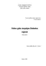 Referāts 'Vides gidu iespējas Dobeles rajonā', 1.